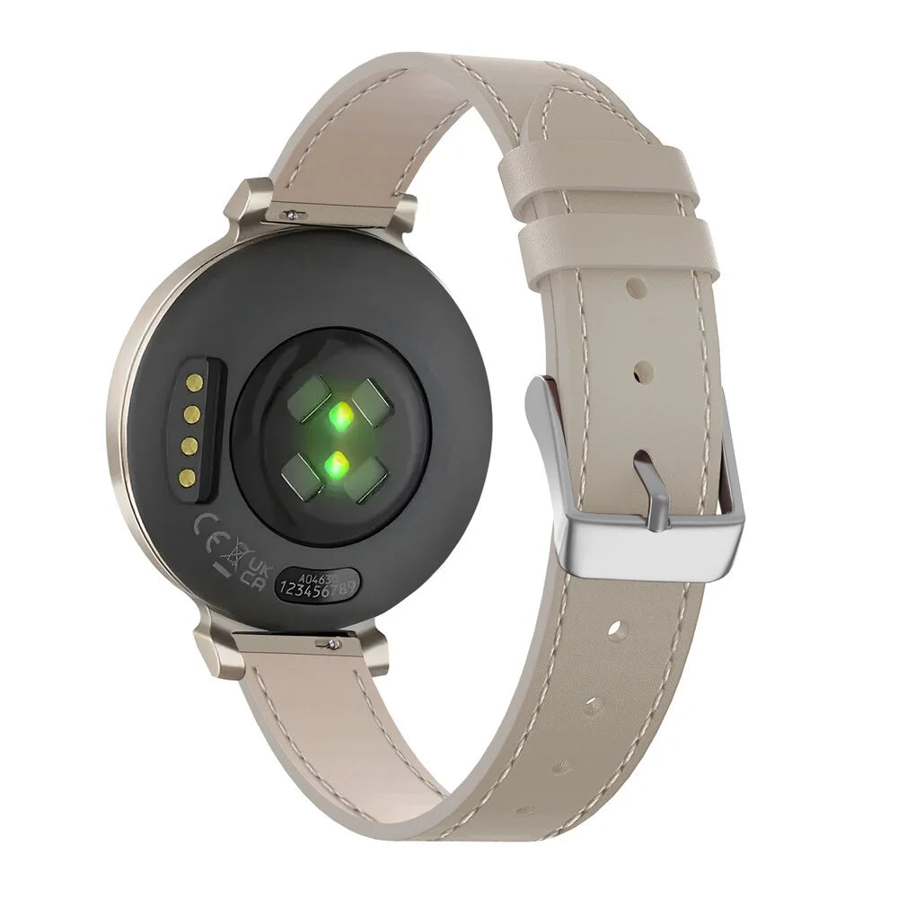 Leren horlogeband 14mm - universeel - beige