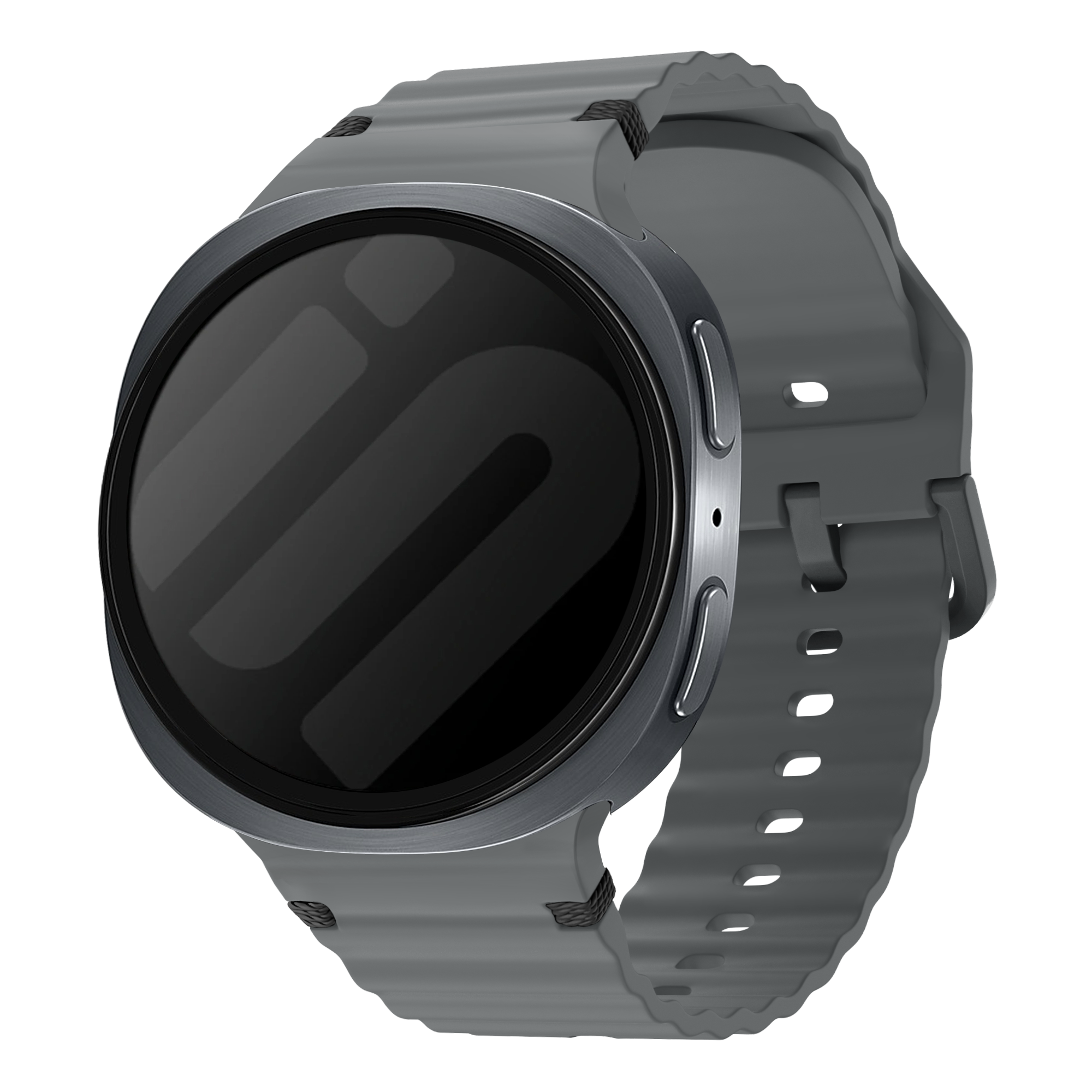 Samsung Galaxy Watch 8 - 40mm wave siliconen bandje (donkergrijs)