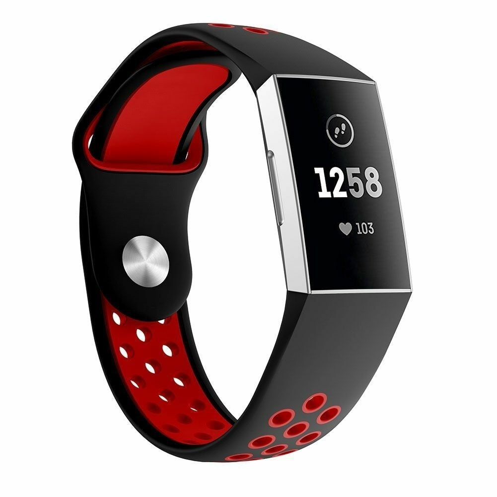 Fitbit Charge 4 sportband (zwart rood)