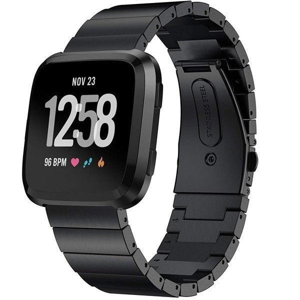 Fitbit Versa 2 luxe metalen bandje (zwart)