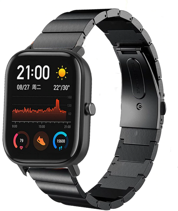 Xiaomi Amazfit GTS metalen bandje (zwart)