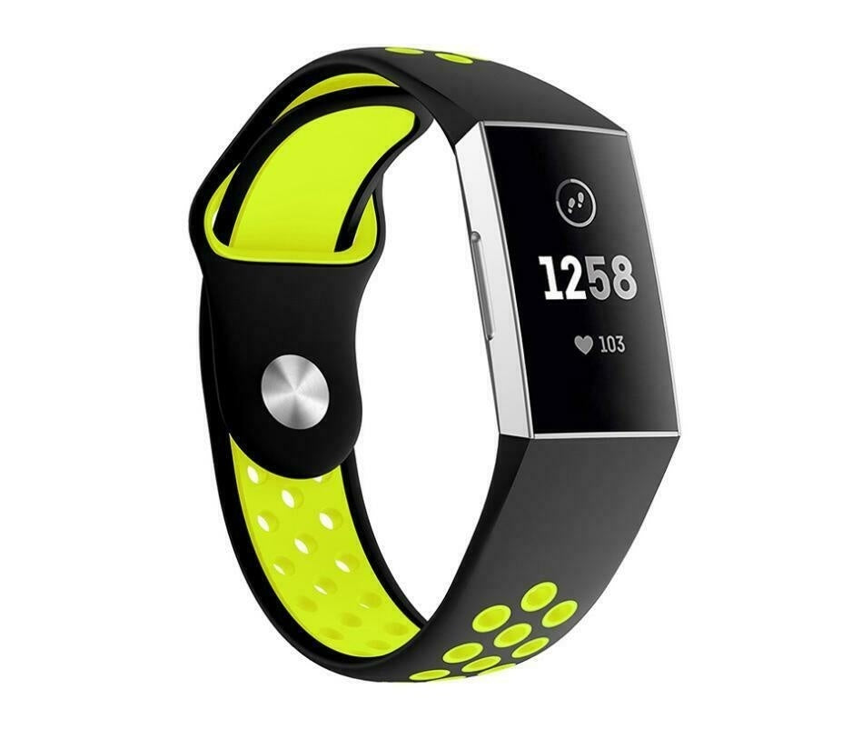 Fitbit Charge 4 sportband (zwart geel)