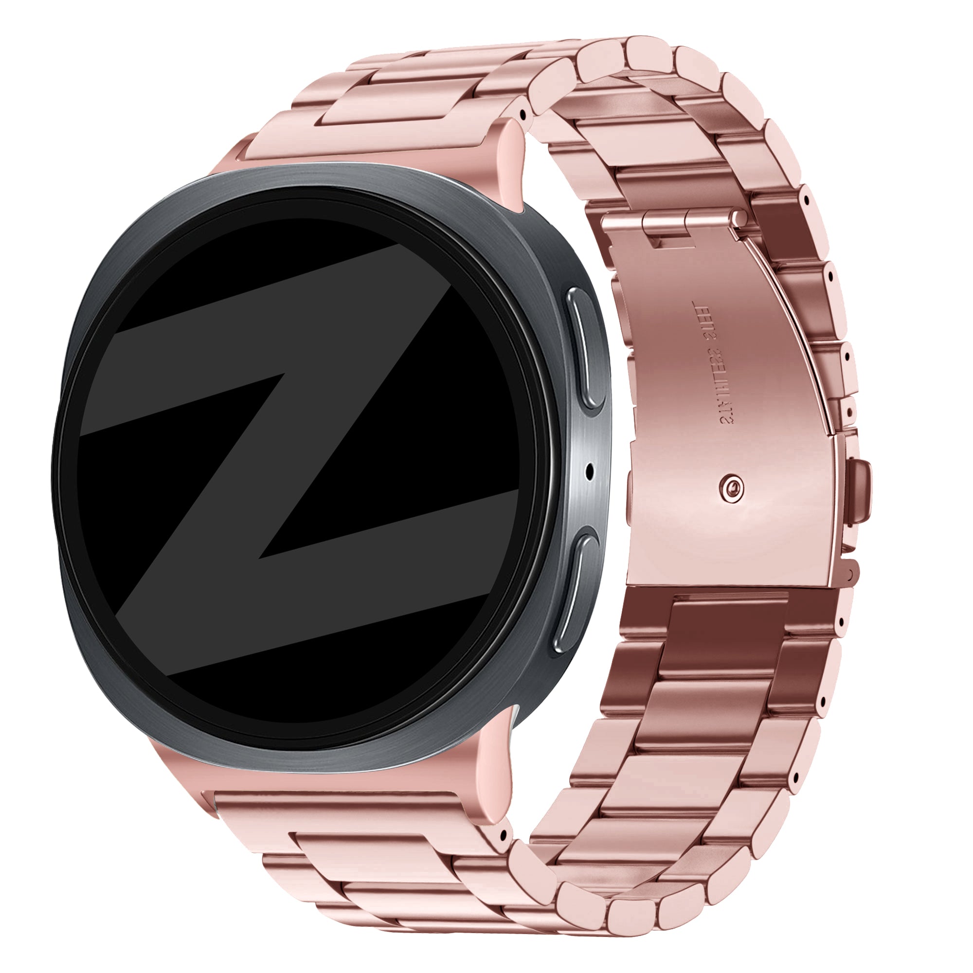 Bandz Samsung Galaxy Watch 8 - 44mm stalen band 'Classic' (roze)