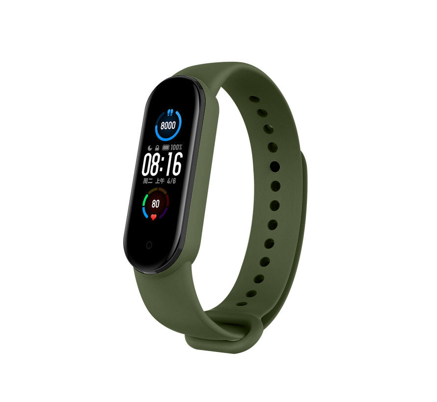 Xiaomi Mi band 5 / 6  siliconen bandje (groen)