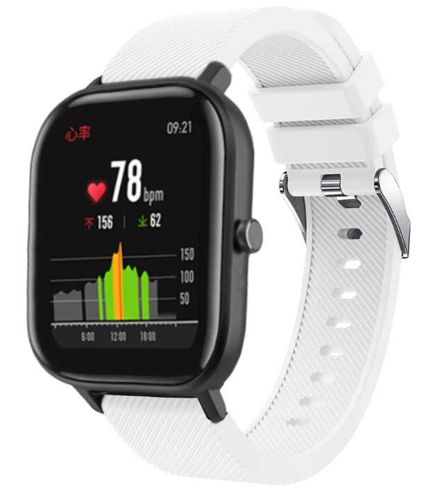 Xiaomi Amazfit GTS  / GTS 2 siliconen bandje (wit)