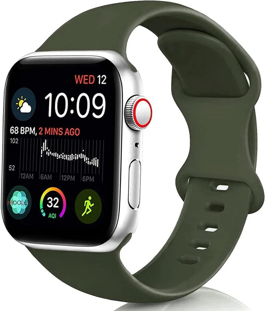 Apple Watch Ultra siliconen bandje (legergroen)