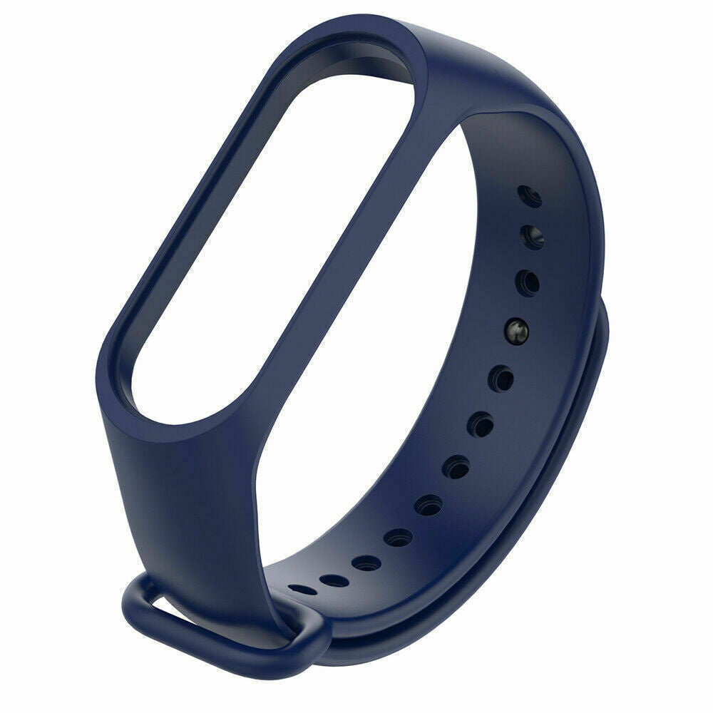 Xiaomi Mi band 3 / 4 siliconen bandje (donkerblauw)