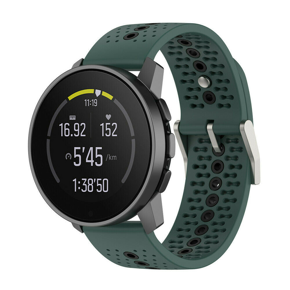 Suunto Race 2 siliconen bandje (groen/zwart)