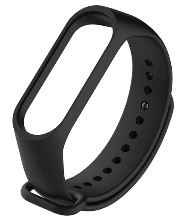 Xiaomi Mi band 3 / 4 siliconen bandje (zwart)