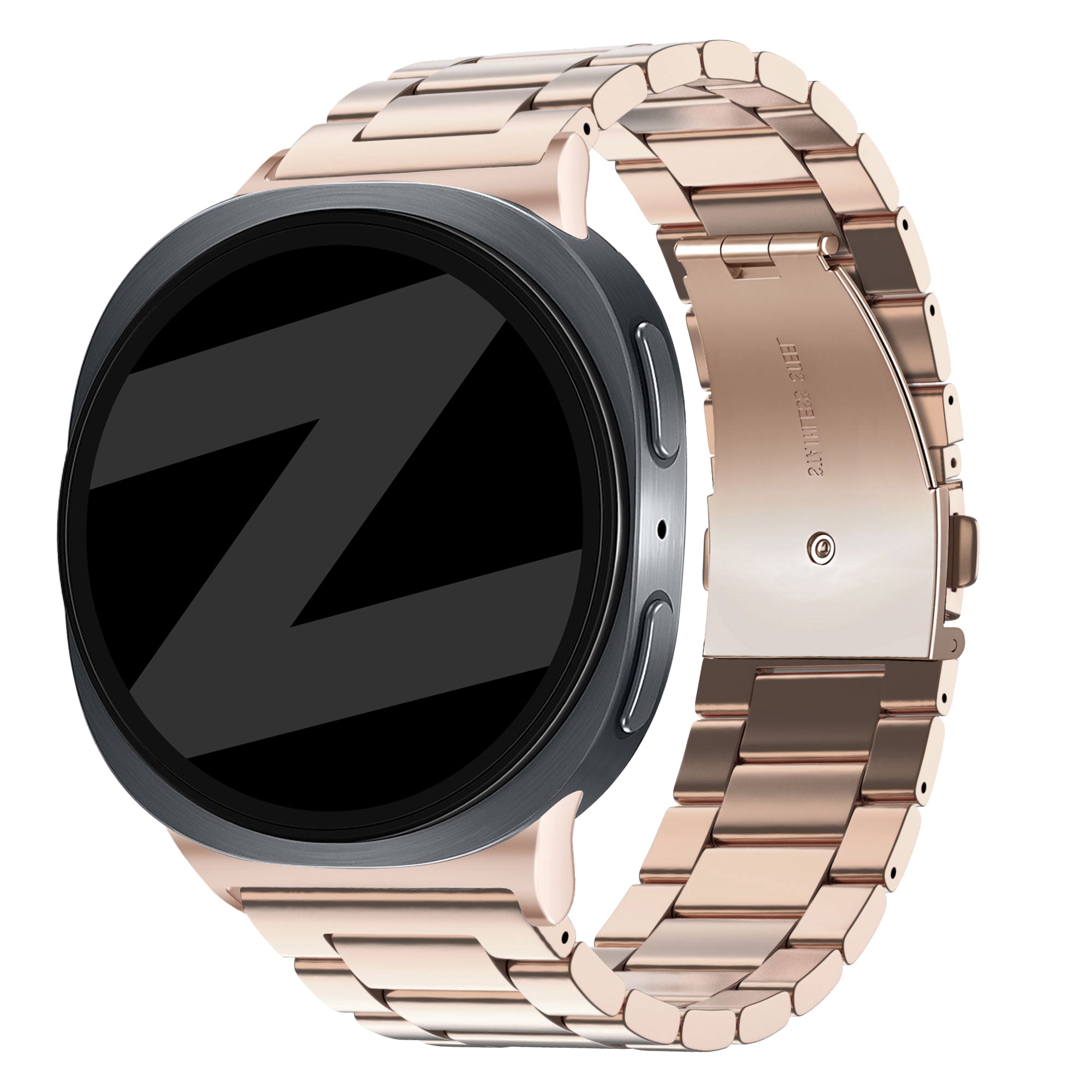 Bandz Samsung Galaxy Watch 8 - 40mm stalen band 'Classic' (rosé goud)