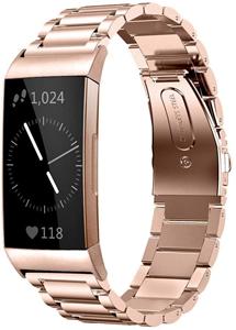 Fitbit Charge 3 stalen bandje (ros&eacute; goud)