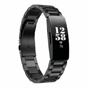 Fitbit Inspire / Inspire HR / Inspire 2 stalen bandje (zwart)