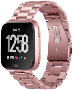 Fitbit Versa / Versa 2 stalen bandje (roze)