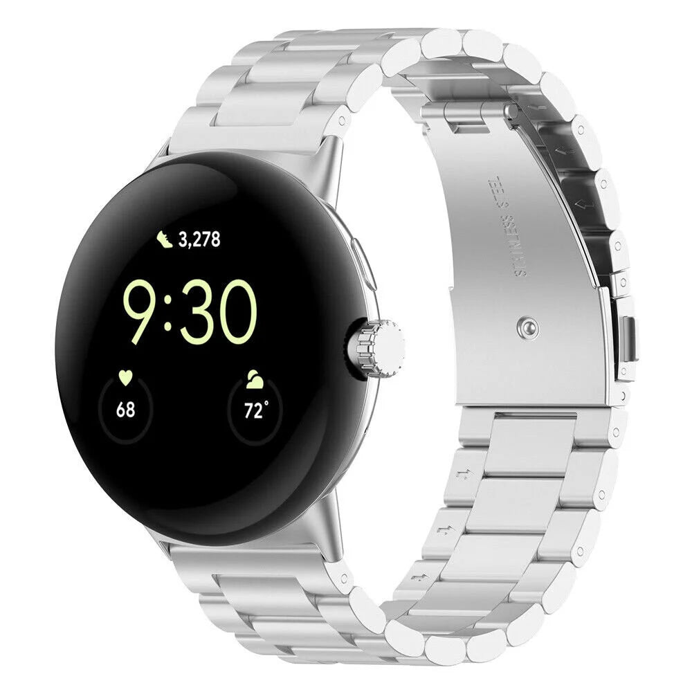 Google Pixel Watch 4 - 45mm stalen band (zilver)