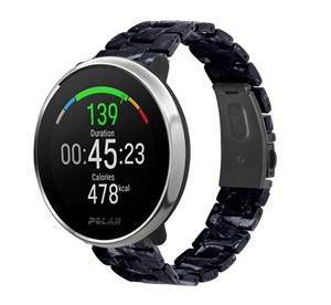 Polar Ignite resin bandje (zwart/wit)