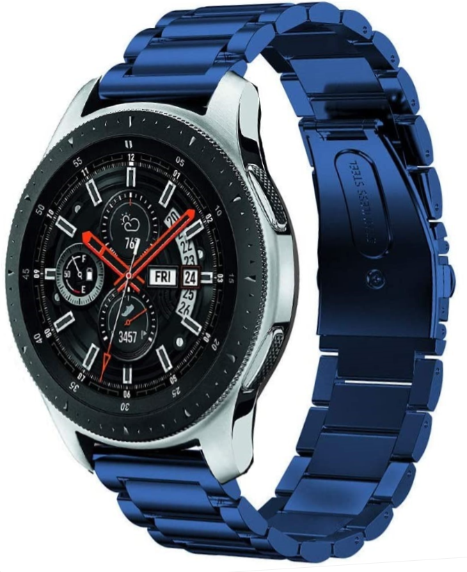 Samsung Galaxy Watch 46mm stalen band (blauw)