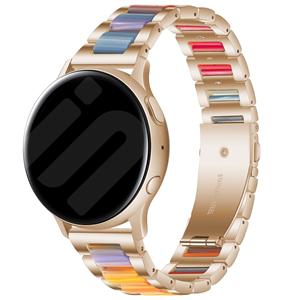 Amazfit Active 2 stalen resin bandje (ros&eacute;goud/kleurrijk)