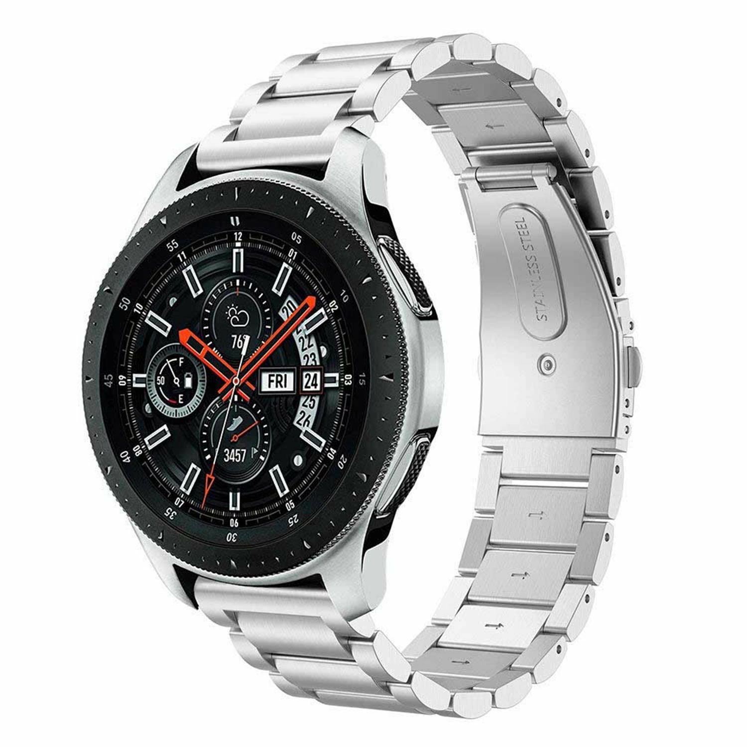 Samsung Galaxy Watch 46mm stalen band (zilver)