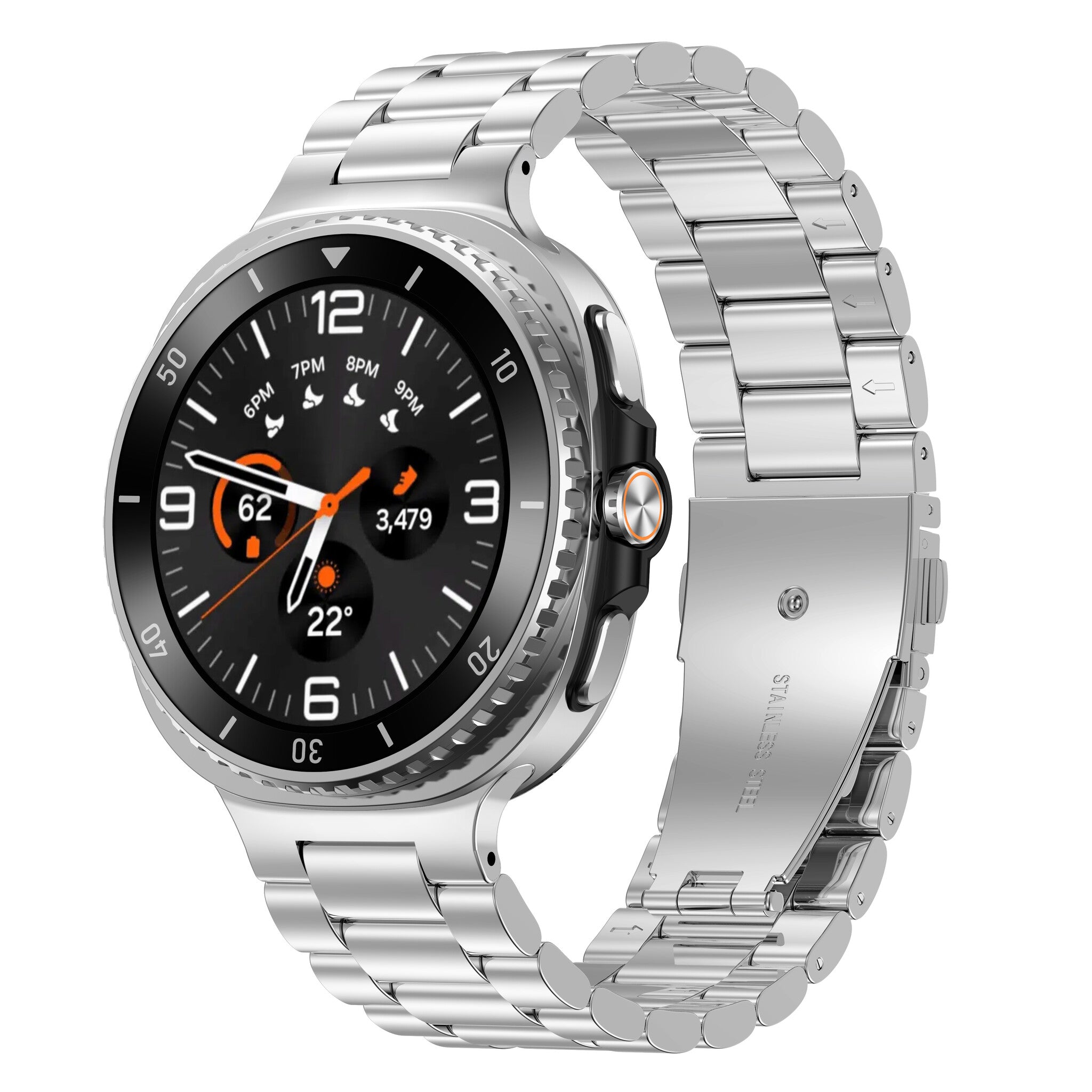 Samsung Galaxy Watch 8 - 40mm stalen bandje (zilver)
