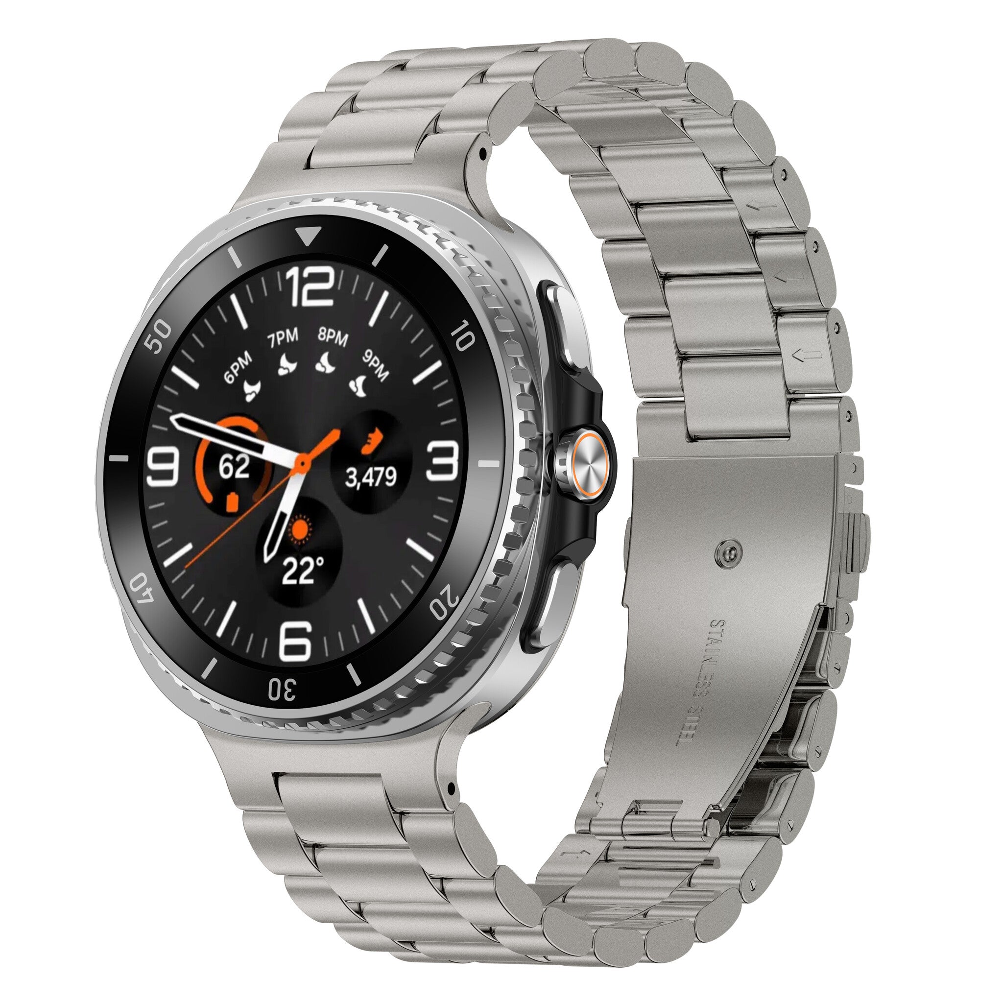 Samsung Galaxy Watch 8 - 40mm stalen bandje (titanium)
