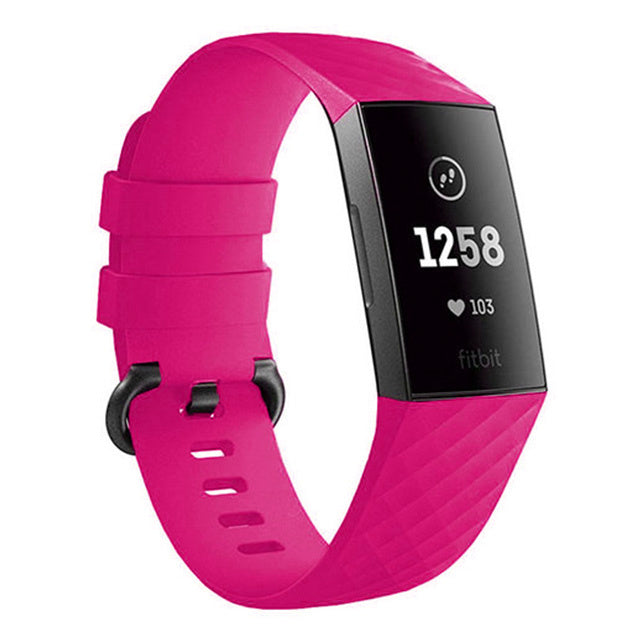 Fitbit Charge 4 silicone band (fel roze)