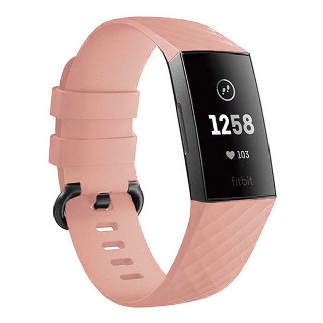 Fitbit Charge 4 silicone band (lichtroze)