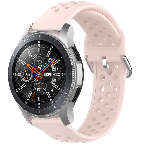 Samsung Galaxy Watch 45mm  / 46mm siliconen bandje met gaatjes (roze)