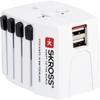 Skross reisadapter MUV USB - wereld naar wereld / niet-geaard