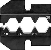 Knipex KrimpprofielenØ9,6 SW 8,4 + 8,1 mm/Ãƒ 7,8 SW 7,0 mm Coax-stekker (F-stekker) voor TV-satellietaansluiting 97 49 20