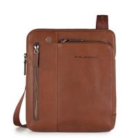 Piquadro Black Square Umhängetasche Leder 24 cm, cuoio tabacco, tabacco