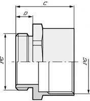 LAPP 52100090 SKINDICHT ZS PG 42 Kabelverschraubung Verlängerung PG42 PG42 Polyethylen Messing 10St.