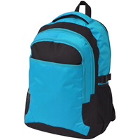 vidaXL Rugzak voor school 40 L zwart en blauw