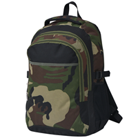 vidaXL Rugzak voor school 40 L zwart en camouflage