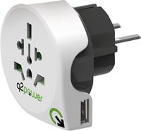 Q2power 1.100110 Reisadapter Wereld-naar-europa Usb Geaard