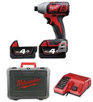 Milwaukee M18 BID-402C 18V Li-Ion accu slagschroevendraaier set (2x 4.0Ah accu) in koffer