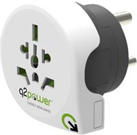 q2power Q2 Power 1.100240 Reiseadapter Welt nach Indien S079881