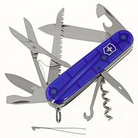 victorinox Zakmes swissarmy huntsman transparant blauw 15 functies