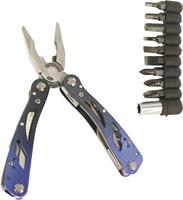 highlander Condor Multitool mit Holster, mit Bit-Set Anzahl Funktionen 9 Silber-Blau