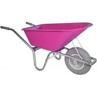 Kruiwagenwinkel.nl Kruiwagen verzinkt 100 liter fuchsia - Anti-lek band