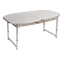 Bo-Camp Campingtafel Premium Ovaal Koffermodel 150 x 80 cm