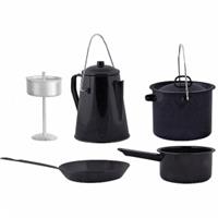 esschertdesign Esschert Design 4 tlg. Outdoor Koch-Set  Schwarz