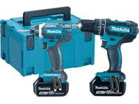 Makita DLX2131JX1 18V Li-ion accu klopboor-/schroefmachine (DHP482) & slagschroevendraaier (DTD152) combiset (3x 3.0Ah accu) in Mbox