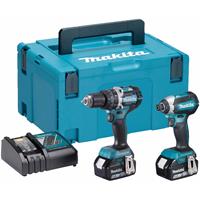 MAKITA Kit DLX2180TJ (DHP484 + DTD153 + 2 x 5,0 Ah + DC18RC + MAKPAC 3)