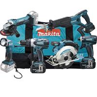 Makita DLX6011 18V Li-Ion accu 6 delige combiset (3x 3.0Ah accu) in tas