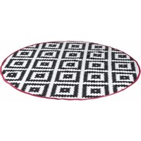 Bo-Camp Outdoor-Teppich Chill mat 200 cm Rund Schwarz