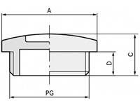 Lappkabel BLK Pg16 R7035 LGY (100 Stück) - Plug for cable screw gland BLK Pg16 R7035 LGY