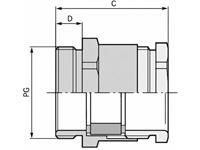 Lappkabel SVF Pg42 (5 Stück) - Cable gland / core connector PG42 SVF Pg42