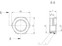 lappkabel LAPP SKINDICHT MR-M 75X1,5/63X1,5 6KT. Kabelverschraubung Reduzierung M75 M63 Messing Natur 1St.