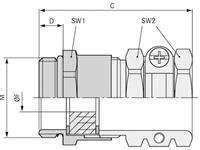 Lappkabel SHZ-M 32x1,5/29 - Cable gland / core connector M32 SHZ-M 32x1,5/29