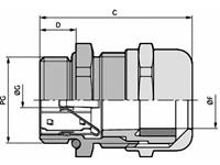 Lappkabel MS-SC-XL Pg16 - Cable gland / core connector PG16 MS-SC-XL Pg16